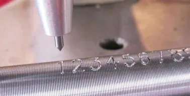 marking processing defsdhjq Laser engraving numbers on metal cylindrical surface